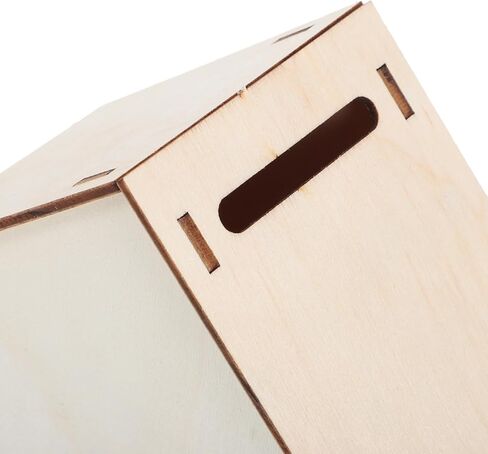 KOMBUDA Kids DIY بنك أصبع خشبي غير مكتمل مقاس 4.13 × 3.93 × 2.16 بوصة على شكل منزل حاوية تغيير العملات المعدنية للأطفال لتوفير رسومات الشعار المبتكرة والإبداعية in Kuwait