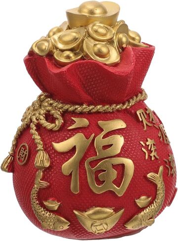 ibasenice Tabletop Decorative Money Holder Chinese Style Lucky Piggy Bank for Year Resin Bank for Great for Families and Friends for and Storage in Kuwait