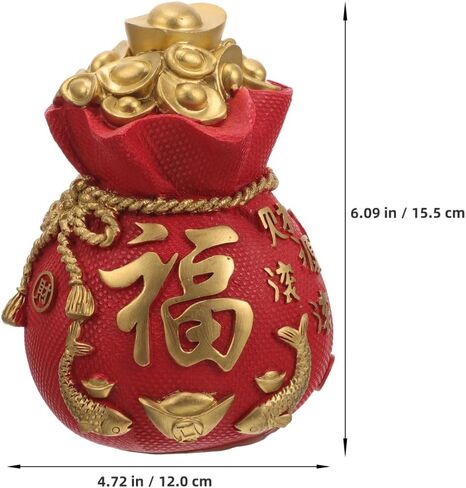 ibasenice Tabletop Decorative Money Holder Chinese Style Lucky Piggy Bank for Year Resin Bank for Great for Families and Friends for and Storage in Kuwait