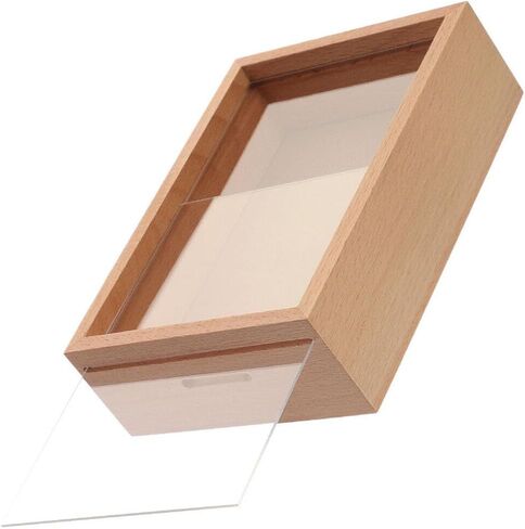 Operitacx Photo Frame Piggy Bank Money Box, Wooden Decorative Coin Savings Box with Transparent Front Panel for Home, Office & Study Desk Goal Savings & Gift Use, 5.31 x 3.93 x 1.77 Inch in Kuwait
