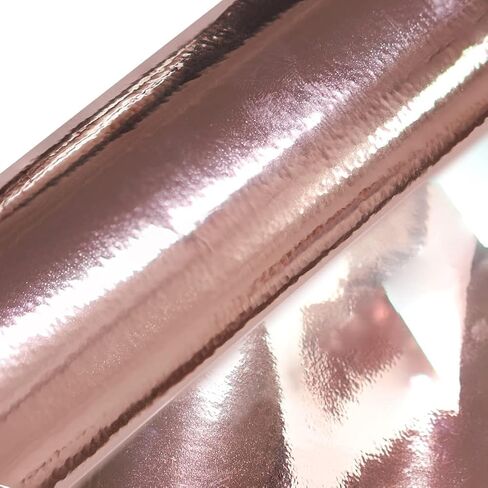 XhuangTech Rose Gold Chrome Vinyl Wrap, Self Adhesive Chrome Mirror Vinyl Car Wrap Film，Car Body Wrapping Foil Car Sticker (59.84"x11.81"（152x30CM) in Kuwait