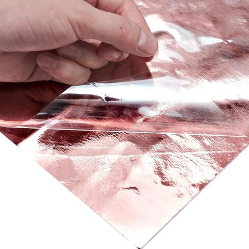 XhuangTech Rose Gold Chrome Vinyl Wrap, Self Adhesive Chrome Mirror Vinyl Car Wrap Film，Car Body Wrapping Foil Car Sticker (59.84"x11.81"（152x30CM) in Kuwait