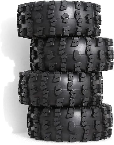REDSPIDER 2.2 Beadlock Wheels and Tires for 1/10 RC Crawler, 4Pcs CNC Aluminum Rims with Heavy Duty Rubber Tires for Traxxas TRX4 TRX6, Axial SCX10 II III, Wraith, RBX10, 12mm Hex (Black) in Kuwait