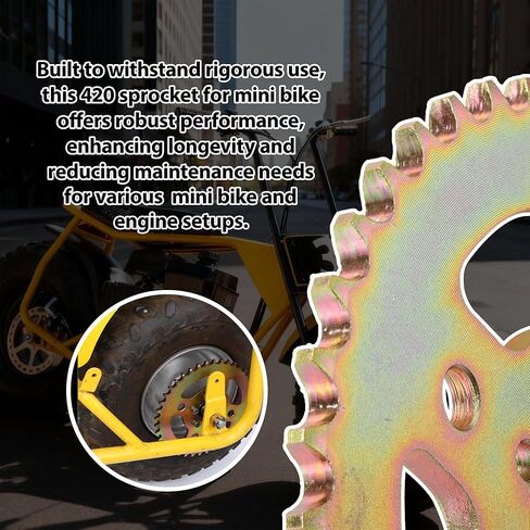 50T 420 Sprocket for Mini Bike, 50 Tooth Chain Sprocket Fits Monster Mega Moto MMB80 MMB105, Motovox MBX10, Oryxearth 105cc & FPR GMB100 Rear Wheel, Compatible with 212cc Predator Engine in Saudi Arabia