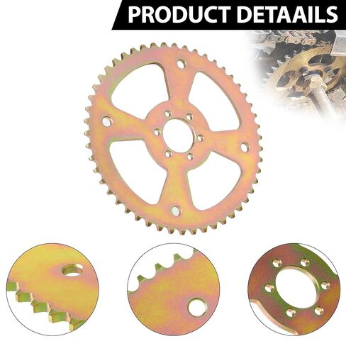 50T 420 Sprocket for Mini Bike, 50 Tooth Chain Sprocket Fits Monster Mega Moto MMB80 MMB105, Motovox MBX10, Oryxearth 105cc & FPR GMB100 Rear Wheel, Compatible with 212cc Predator Engine in Saudi Arabia