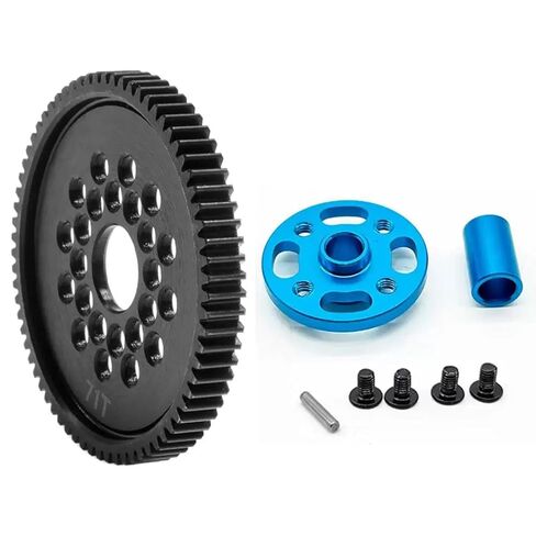 Steel High Speed Spur Gear 63T 66T 71T Main Gear Set for Tamiya All TT02 TT02B Series RC Car Upgrade Parts (71T) in Saudi Arabia