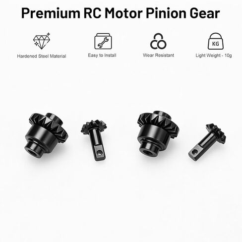 daitoku RC Steel Axle Gears 11T 18T Front and Rear RC Motor Pinion Gear Upgrade Parts for 1/32 Redcat Ascent-32 RC Crawler in Kuwait