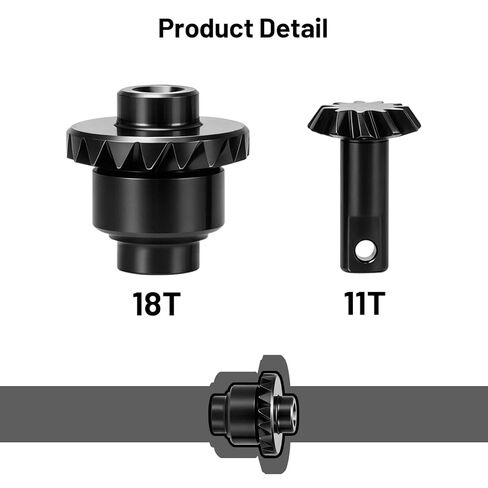 daitoku RC Steel Axle Gears 11T 18T Front and Rear RC Motor Pinion Gear Upgrade Parts for 1/32 Redcat Ascent-32 RC Crawler in Kuwait