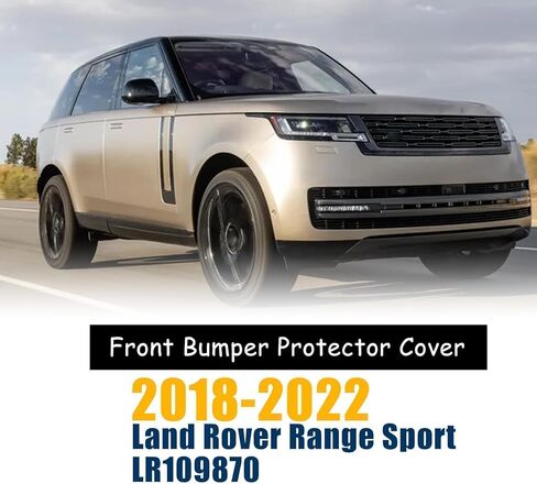 FZJDSD Gloss Black 2PCS Front Bumper Skid Plate Cover Trim LR109870 Compatible with Land Rover Range Sport 2018-2022 in Kuwait