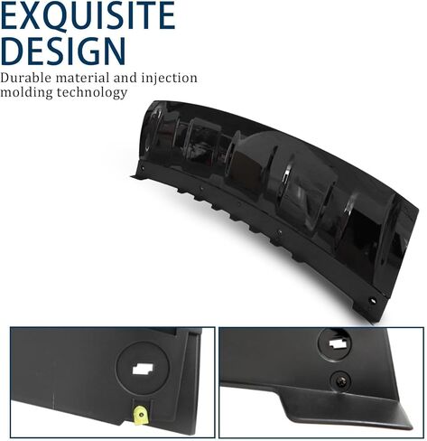 FZJDSD Gloss Black 2PCS Front Bumper Skid Plate Cover Trim LR109870 Compatible with Land Rover Range Sport 2018-2022 in Kuwait