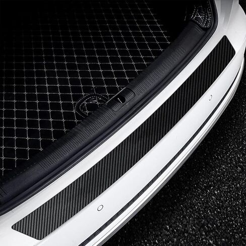 Rear Bumper Guard Protector for Toyota Camry 2020-2024, Trunk Door Sill Protector, Carbon Fiber Scratch-Resistant Non Slip Trunk Door Entry Sill Protectors,104 * 9 in Saudi Arabia