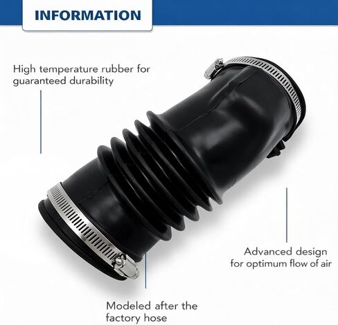 17228-RV0-A00 Engine Air Intake Hose Tube With Clamps For 2011-2017 Honda Odyssey 3.5L V6 17228RV0A00 696-159 696159 in Saudi Arabia