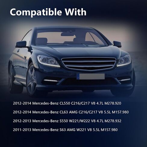 خرطوم مجاري الهواء من AUCERAMIC مناسب للجانب الأيسر والأيمن لسيارة Mercedes-Benz CL550 CL63 AMG S550 S63 AMG 2011-2014 استبدال # 780904782، 2780904882، A2780904882، 2780901982، 2780901882 in Kuwait