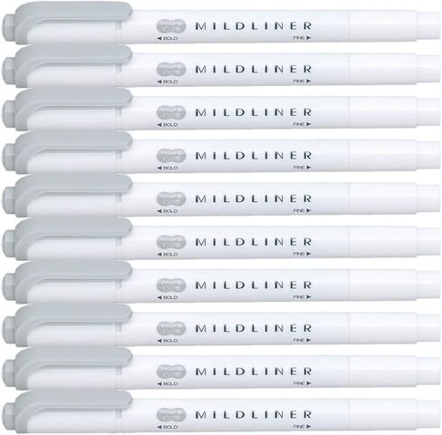 ZEBRA MILDLINER Highlighter pen markers, Mild Gray (WKT7-MGR) x 10 in Saudi Arabia
