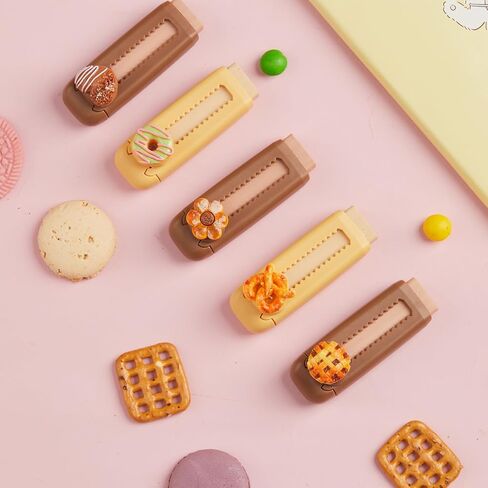 5 Pcs Bread Retractable Erasers, Cute Food Rubber Push-Pull Eraser Kawaii Bread Pencil Erasers for Kids Boys Girls Students School Office Supply Stationery Classroom Gifts in Saudi Arabia