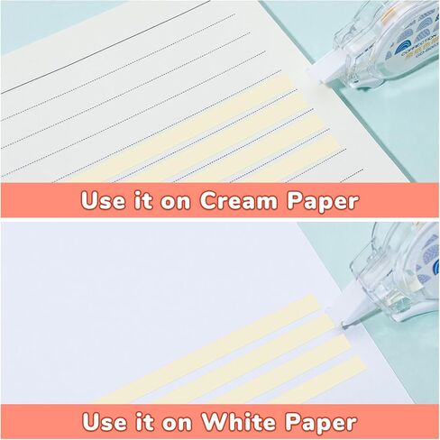 Temiary 5 Pcs Aesthetic Beige Correction Tape, Smooth Glide Quick Dry Tapes for Instant Corrections, Easy to Use White Tape Out Applicator Set for Office Note Taking, Journaling (Abstract Patterns) in Kuwait