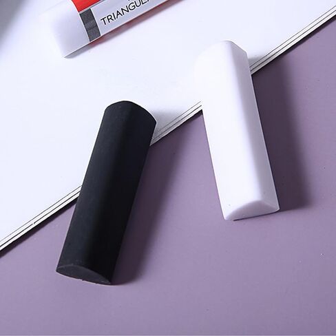 6 Packs Pencil Eraser Triangle Erasers for Office Supplies Prize Gifts Pencil Eraser for Office, Art Erasers for Drawing (White, 5x1.5x1.5cm) in Kuwait