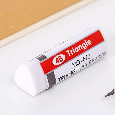 6 Packs Pencil Eraser Triangle Erasers for Office Supplies Prize Gifts Pencil Eraser for Office, Art Erasers for Drawing (White, 5x1.5x1.5cm) in Kuwait