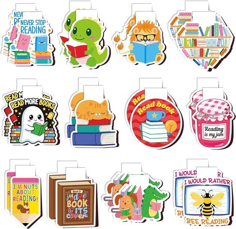 20Pcs Summer Reading Magnetic Bookmarks Cute Vacation Funny Book Club Bookmarks, Summer Poolside Reading Bookish Page Marker Clip Readers Accessories for Book Lover Graduation Back to School Gift in Saudi Arabia