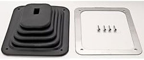 JEGS Shifter Boot & Plate | Overall Size is 5-1/4" x 6-7/16" | High Grade Durable Rubber Boot | Includes Boot, Trim Ring, and Hardware in Kuwait