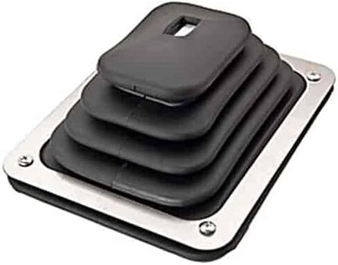 JEGS Shifter Boot & Plate | Overall Size is 5-1/4" x 6-7/16" | High Grade Durable Rubber Boot | Includes Boot, Trim Ring, and Hardware in Kuwait