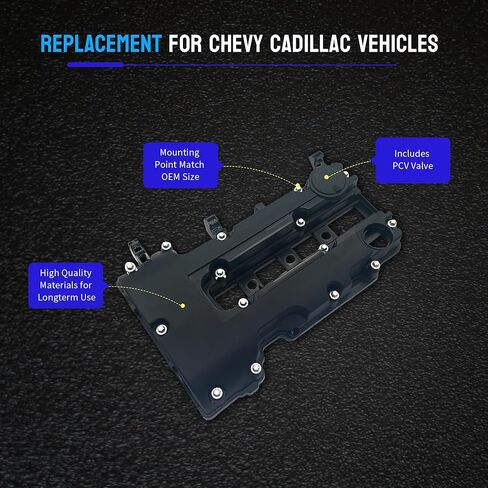 Engine Valve Cover kit w/Gaskets & Bolts Compatible with 2011-2020 Chevrolet Chevy Cruze Sonic Volt Trax Buick Encore Cadillac ELR L4 Replaces # 25198874 55573746 264-968 in Saudi Arabia