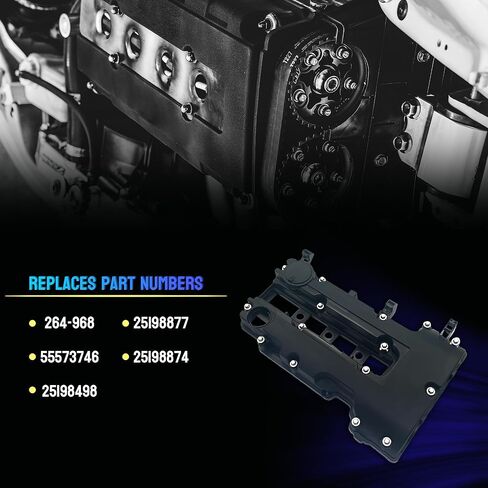Engine Valve Cover kit w/Gaskets & Bolts Compatible with 2011-2020 Chevrolet Chevy Cruze Sonic Volt Trax Buick Encore Cadillac ELR L4 Replaces # 25198874 55573746 264-968 in Saudi Arabia