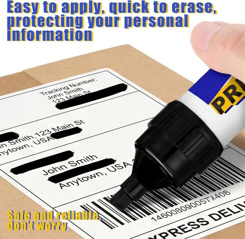 Fuyoooo 6 Pack Secure Marker Redacting Pen Privacy Blackout Marker Security Redaction Pen for Blacking Out Private Information Confidential Forms Sensitive Documents Mailing Addresses in Kuwait