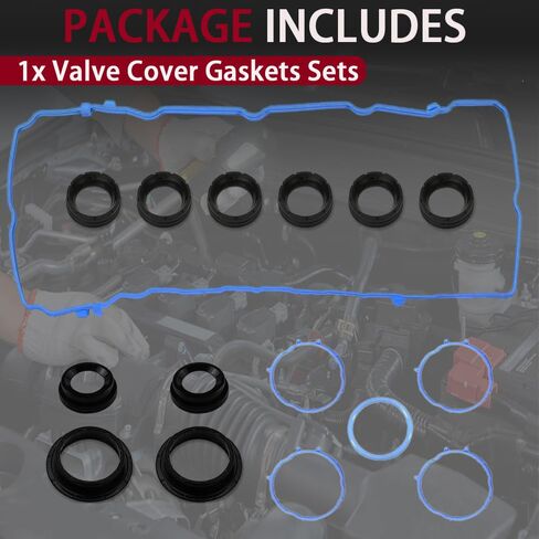 VC1184G Valve Cover Gasket Kit Replaces VS50919 – Compatible with 2016-2022 Dodge Durango, Jeep Grand Cherokee & Wrangler 3.6L Pentastar V6 – Fit Chrysler Pacifica, Voyager, Ram 1500 in Saudi Arabia