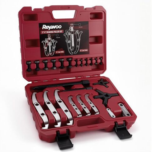 مجموعة أدوات سحب المحامل من Reywoo Gear، مجموعة أدوات سحب المحمل مقاس 3 بوصات و6 بوصات لإزالة دولاب الموازنة، 2 فك و3 أدوات سحب تروس فكية مع فكوك قابلة للعكس in Kuwait