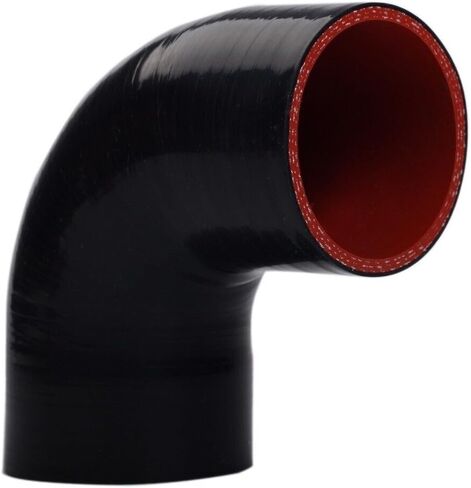 90 Degree Elbow Reducer Silicone Coupler Hose, 3 to 3.5 Inch, 3-Ply, 120mm Length, with T-Bolt Clamp, for Turbo/Intercooler/Intake Piping in Saudi Arabia