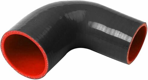90 Degree Elbow Reducer Silicone Coupler Hose, 3 to 3.5 Inch, 3-Ply, 120mm Length, with T-Bolt Clamp, for Turbo/Intercooler/Intake Piping in Saudi Arabia