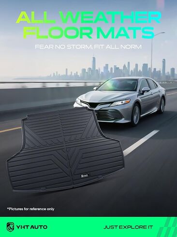 YHTAUTO Cargo Mat Compatible with Kia K5 2021-2026 (FWD) & Hyundai Sonata 2020-2026 (5 Seats), TPE Floor Liners All-Weather Protection Custom Fit, Cargo Mat, Black in Kuwait