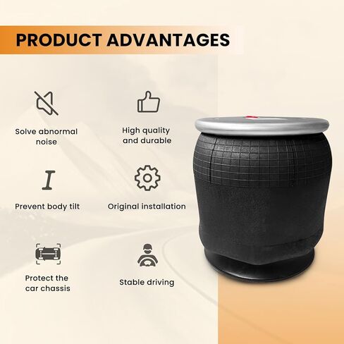 حقيبة الربيع الهوائية MILLISEC المتوافقة مع شاحنات Freightliner OE تحل محل Firestone W01-358-8813، 1T15M-4، Contitech 910-12P577 in Kuwait
