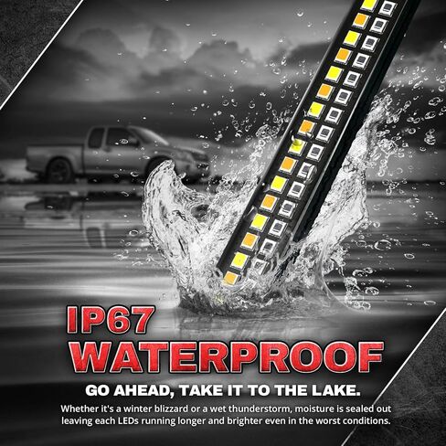 OPT7 Redline Tailgate Light Bar for Chevy Silverado/GMC Sierra 1500 (2019-2025) – 60" Aluminum Rigid 1-Piece Double Row LED Truck Dynamic Taillight w/Amber Turn + Plug'n'Play Harness in Kuwait