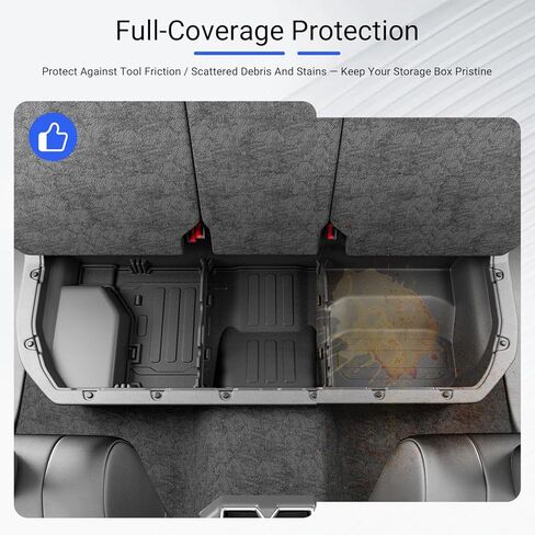حصيرة تخزين الصف الثاني تحت المقعد متوافقة مع 2022-2026 Toyota Tundra منظم أسفل المقعد وبطانة تخزين بديلة لملحقات Toyota Tundra 2022-2026 in Kuwait