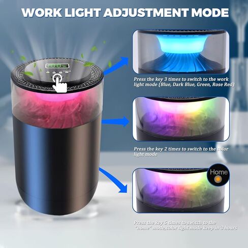 Smart Car Diffuser for Essential Oil with Smart Spray Modes (3 Settings) & Essential Oil Monitor, USB-C Rechargeable, Auto On/Off,Long Lasting (3 Scents Refills) Car Scent with 4 Ambient Light in Saudi Arabia