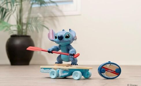 Jada Surfer Stitch RC - لعبة تحكم لاسلكي مقاس 10 بوصات مع ميزة الدوران بزاوية 360 درجة والضبط الذاتي - Disney Lilo & Stitch - هدية ممتعة للأطفال ومحبي الأفلام - للأعمار من 3 سنوات فما فوق in Kuwait