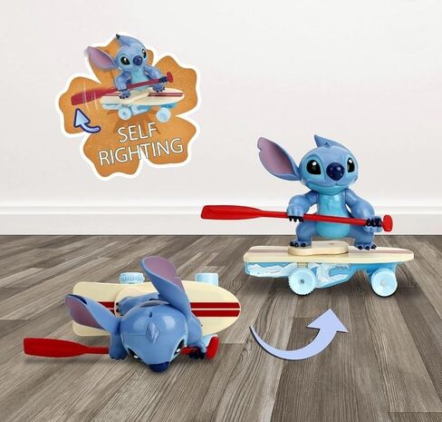 Jada Surfer Stitch RC - لعبة تحكم لاسلكي مقاس 10 بوصات مع ميزة الدوران بزاوية 360 درجة والضبط الذاتي - Disney Lilo & Stitch - هدية ممتعة للأطفال ومحبي الأفلام - للأعمار من 3 سنوات فما فوق in Kuwait