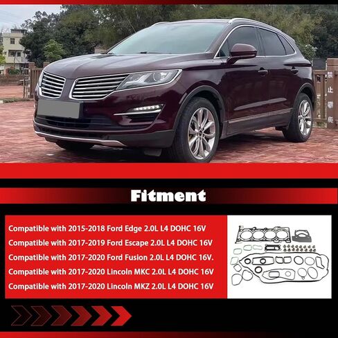 مجموعة حشية رأس أسطوانة المحرك HGS4534 متوافقة مع 2015-2018 Ford Edge، 2017-2019 Escape/Fusion، 2017-2020 Lincoln MKC/MKZ 2.0L L4 DOHC 16V استبدال # HS55387 in Kuwait