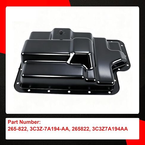 265-822 Transmission Oil Pan & Drain Plug Compatible with Ford F250 F350 E150 E350 Excursion F53 2003-2007 Replace 3C3Z-7A194-AA in Kuwait