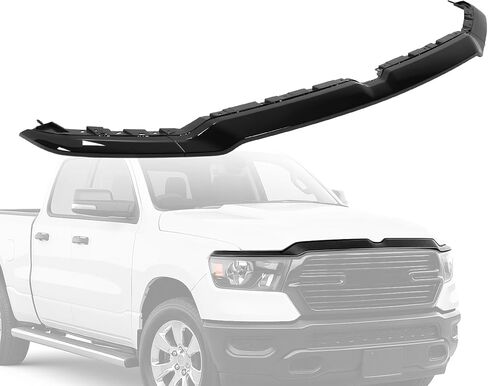 Upper Grill Molding Compatible with 2019-2024 Dodge Ram 1500 Grille Trim Plastic(ABS) Gloss Black Replacement for 6BT18TZZAJ CH1210135 in Kuwait