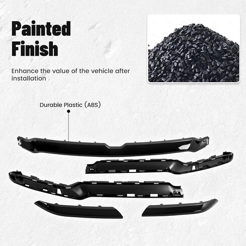 Upper Grill Molding Compatible with 2019-2024 Dodge Ram 1500 Grille Trim Plastic(ABS) Gloss Black Replacement for 6BT18TZZAJ CH1210135 in Kuwait