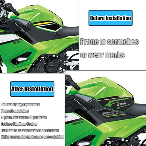 for Ninja 500 Ninja 500 SE 2024-2025-2026 Motorcycle Fuel Tank pad Side Panel Protective Decal Knee pad Fuel Tank Traction Side pad Motorcycle Accessories in Saudi Arabia