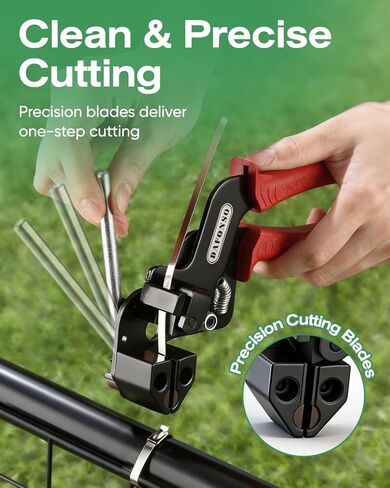 StainlessSteel Cable Tie Gun Set with 150PCS Ties - Special Tool For Fastening And Cutting Metal Cable Ties- Ideal for Chain Link Fence, Dog Fence,Outdoor Fencing, Exhaust Pipe. in Saudi Arabia