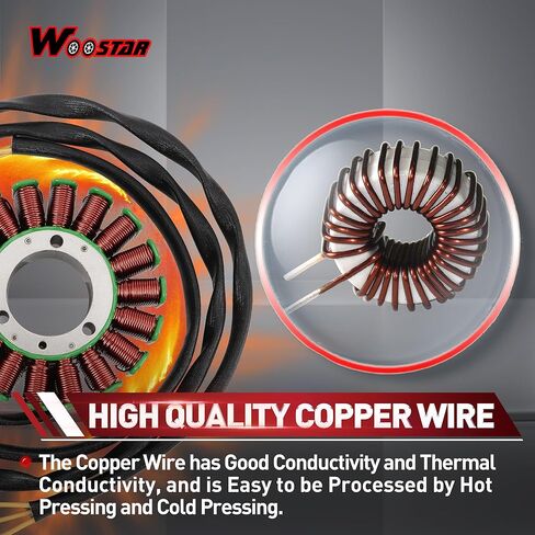 WOOSTAR 18 Coil 3 Wire Stator Magneto Replacement for 2010 Outlander Max 500 XT-P 2013 2015-2018 Outlander Max 650 DPS OEM 420685632 420685631 420685630 in Kuwait
