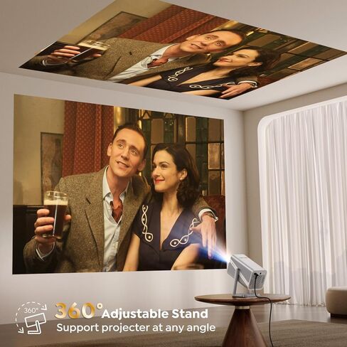 Smart Projector [Built-in Apps/4K Support/2026 Upgraded] with WiFi and Bluetooth, Native 1080P Outdoor Movie Projector, Auto Focus, Dolby Audio, TOPTRO Mini Portable Proyector w/ YouTube/Prime Video in Saudi Arabia