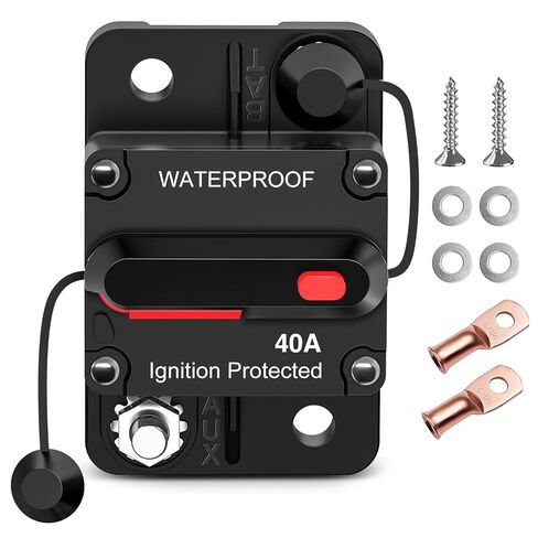 Nilight 150 Amp Circuit Breaker with Manual Reset 12V-44V Overload Protection Resettable Switch Trolling Motor Auto Car Stereo Audio Inline Fuse Block Holders Inverter for Automotive RV Marine Boat in Kuwait