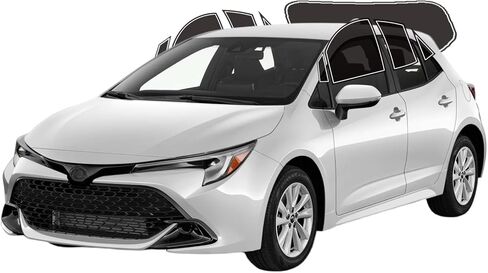 طبقة تظليل نافذة مسبقة القطع لسيارة Toyota Corolla Hatch 2019-2026 من جميع الجوانب + الزجاج الأمامي الخلفي 25% VLT 2Ply مضاد للكسر، كتلة للأشعة فوق البنفسجية، حماية الخصوصية، سهل التركيب، لا حاجة للتشذيب، تقليل الحرارة والوهج in Kuwait