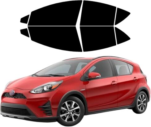 Nano Carbon Window Tint Professionally Cut for Toyota Prius C 4 Door Hatch 2012-2019 All Side Windows Blocks 99% UV Rays, Professional Grade Carbon Film 8 pcs Set (20% All) in Kuwait